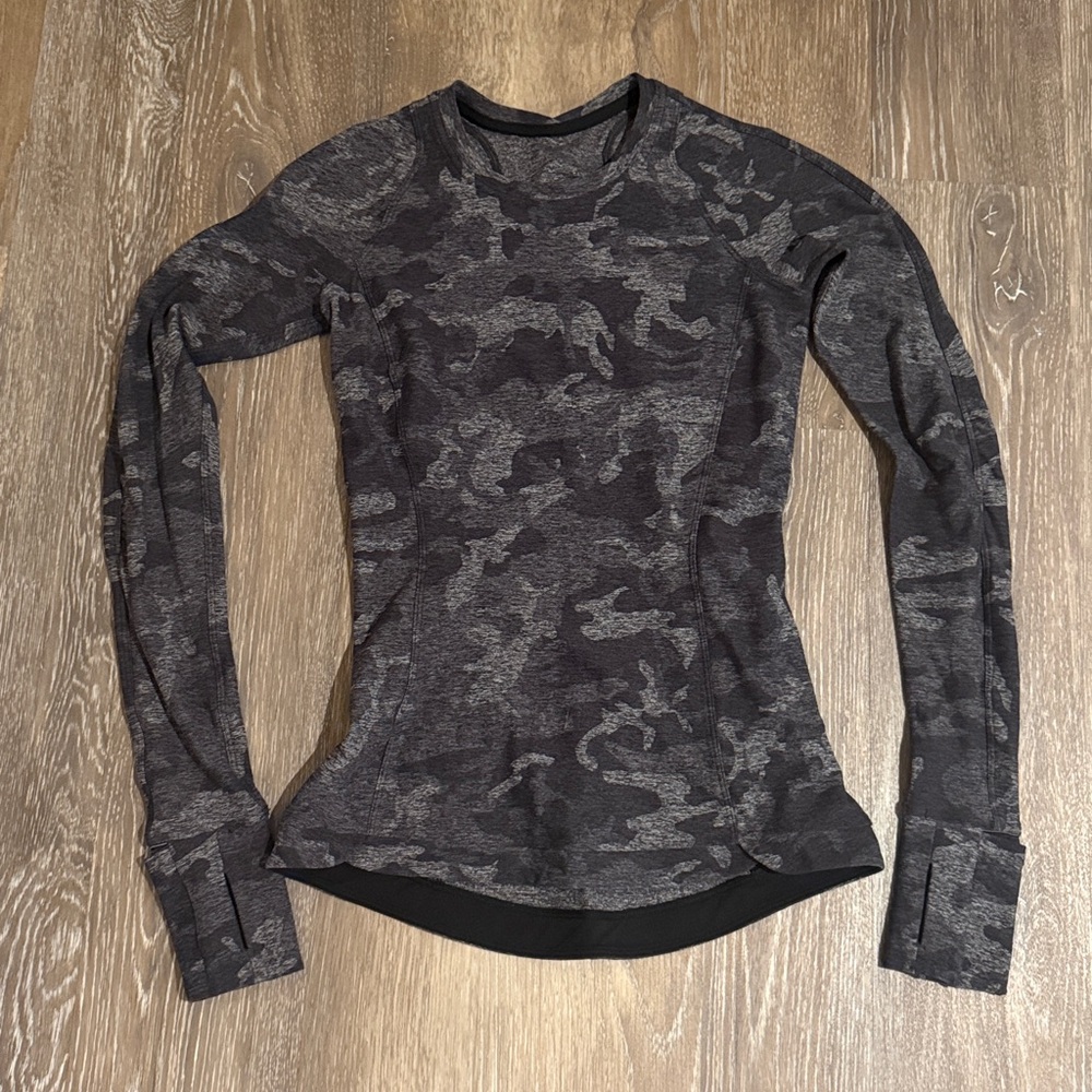 Lululemon | Long Sleeve Grey Camo | Rulu | Sz: 2